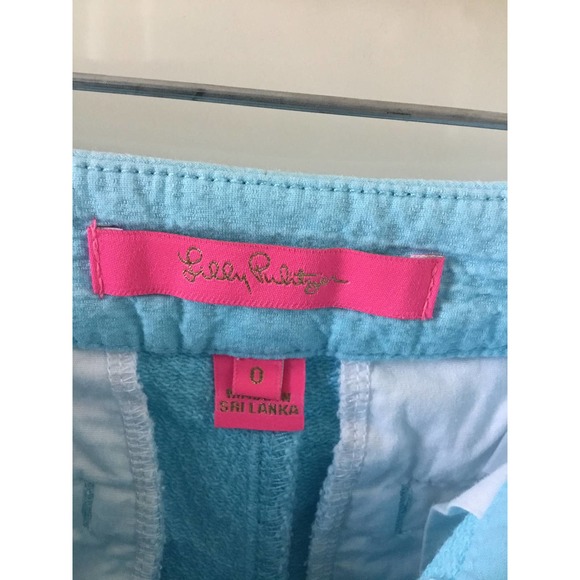 LILLY PULITZER 5" Buttercup Stretch Short Blue sz 0 - Picture 3 of 7